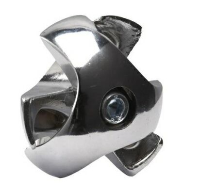 Złączka potrójna do rury chromowanej fi 25 mm chrom