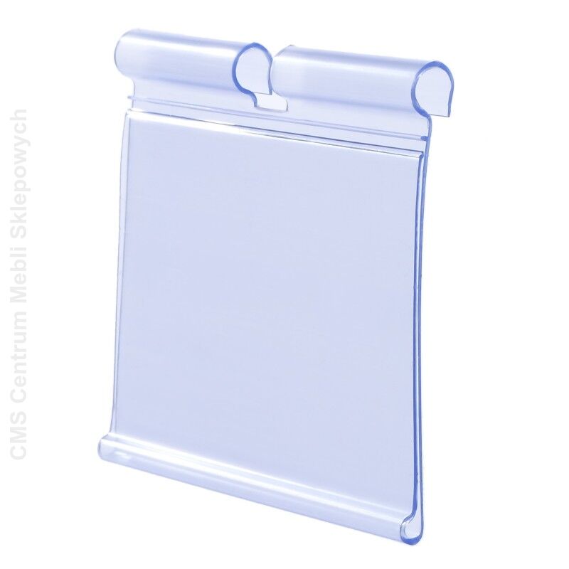 Osłona cenowa DRA 52 do haków sklepowych z szyldem - przezroczysta