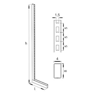 Noga przyścienna regału metalowego - 3