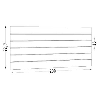 Panel sklepowy MDF poziomy na ścianę bez wkładek 92,7x200 cm - 5