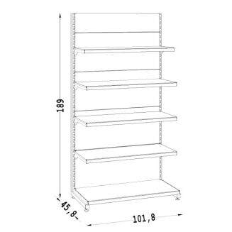 Regał sklepowy metalowy lekki 190 cm - 3