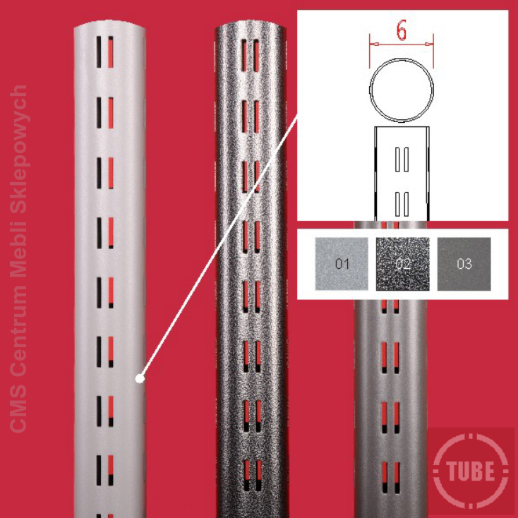 Rura perforowana fi 60, jasnoszara