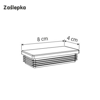 Zaślepka plastikowa 80x40 - 6