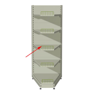 Barierka przednia narożnika metalowego wewnętrznego 45 stopni - 2
