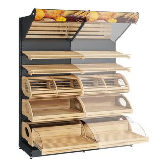 Regał sklepowy piekarniczy z oświetleniem 230 cm PIE-4 - 7