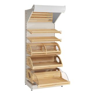 Regał sklepowy piekarniczy z oświetleniem 230 cm PIE-4 - 4