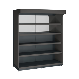 Regał sklepowy alkoholowy z oświetleniem i lustrami RR - 5