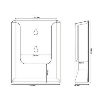 Wieszana kieszeń na ulotki 1/3 A4 (DL) ABC8750T - 2