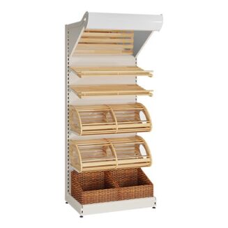 Regał sklepowy piekarniczy z oświetleniem 230 cm PIE-2 - 4