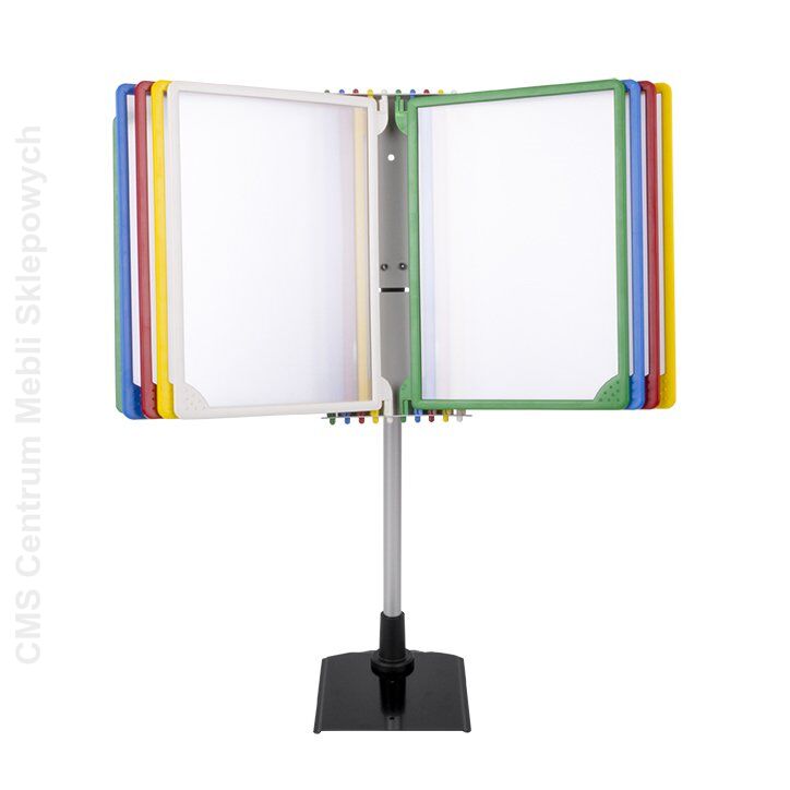 Przeglądarka informacyjna A4 na statywie | Zestaw 10 ramek