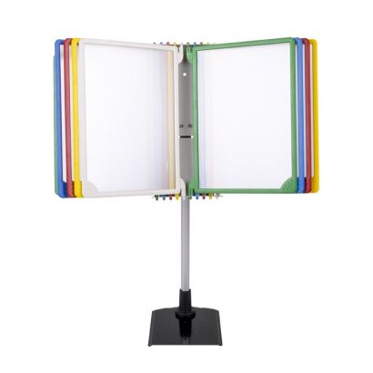 Przeglądarka informacyjna A4 na statywie | Zestaw 10 ramek