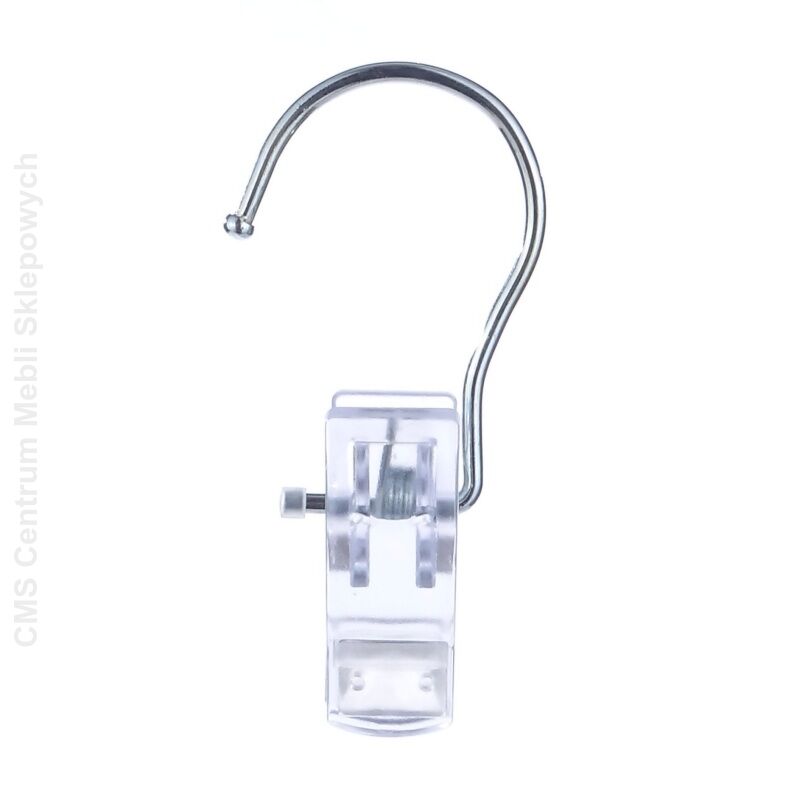 Wieszak XZS pojedynczy z klipsem bezbarwny