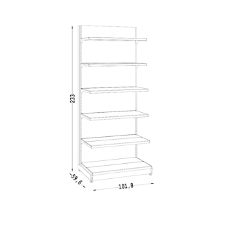 Regał metalowy przyścienny 230 cm - 9