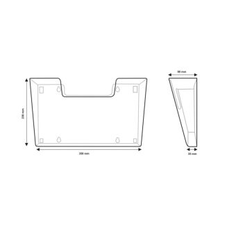 System wieszanych kieszeni na ulotki A4 pionowy ABC9800T - 2