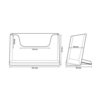 Stojak na ulotki A5 poziomy ABC7725T - 2