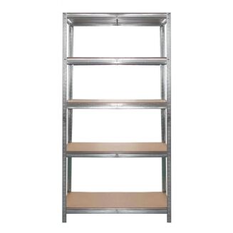 Lekki regał magazynowy metalowy z pięcioma półkami z płyty MDF