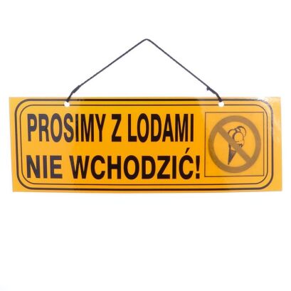 Tablica informacyjna PROSIMY Z LODAMI NIE WCHODZIĆ