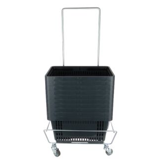 Zestaw 10 koszyków z dwoma rączkami 22 litrowe + wózek pod koszyki - 4