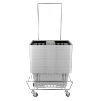 Zestaw 10 koszyków z dwoma rączkami 22 litrowe + wózek pod koszyki - 5