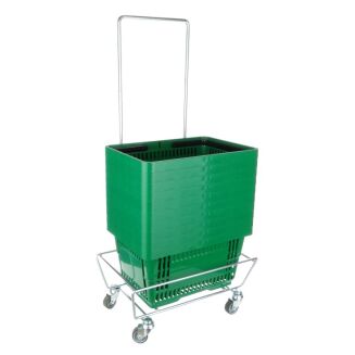 Zestaw 10 koszyków z dwoma rączkami 22 litrowe + wózek pod koszyki - 17