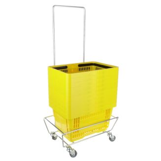 Zestaw 10 koszyków z dwoma rączkami 22 litrowe + wózek pod koszyki - 18