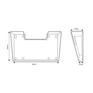 Kieszeń do systemu wieszanego na ulotki A4 pionowa - 2