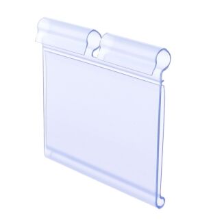 Osłona cenowa DRA 39 do haków sklepowych z szyldem - przezroczysta