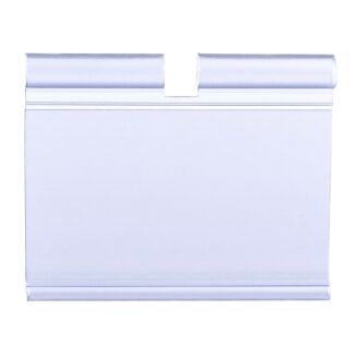 Osłona cenowa DRA 39 do haków sklepowych z szyldem - przezroczysta