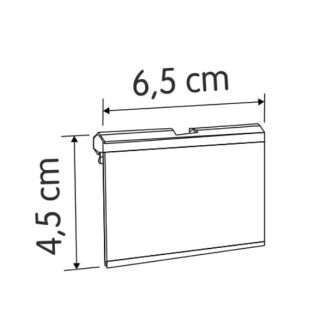 Osłona cenowa DRA 39 do haków sklepowych z szyldem - przezroczysta