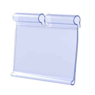 Osłona cenowa DRA 39 do haków sklepowych z szyldem - przezroczysta