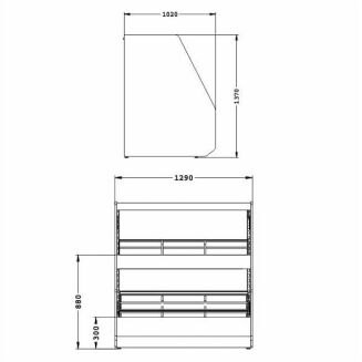 Regał sklepowy owocowo - warzywny jednomodułowy z blachą nierdzewną - 3