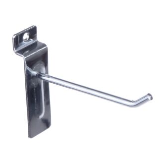 Zawieszka sklepowa na panel Spacewall – pojedyncza (chrom) - 10 cm