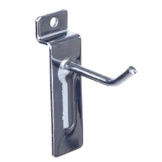 Zawieszka sklepowa na panel Spacewall – pojedyncza (chrom) - 4,5 cm