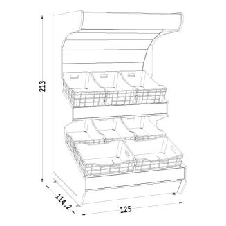 Regał metalowy warzywny duży 210 cm - 4