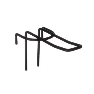 Hak sklepowy podwójny na kratę zaokrąglony malowany, czarny - 2