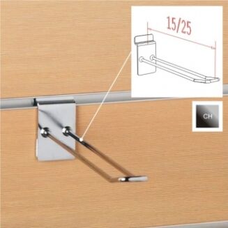 Zawieszka sklepowa podwójna na panelu Spacewall / Slatwall
