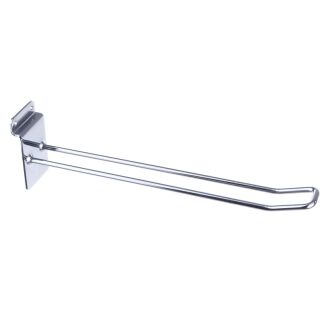 Zawieszka sklepowa podwójna na panel Spacewall – 25 cm (chrom)