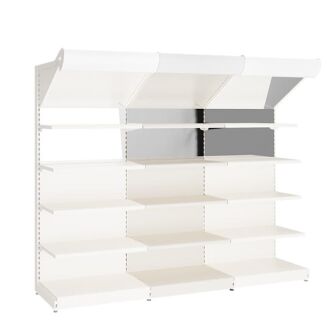 Regał metalowy z panelem oświetlenia LED i lustrami - 3