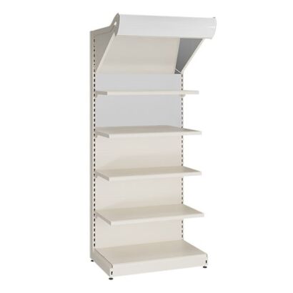 Regał metalowy z panelem oświetlenia LED i lustrami