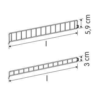 Barierka boczna regału metalowego - 3