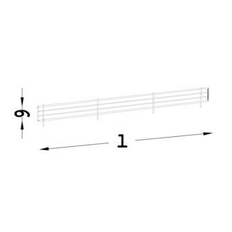 Barierka do regału metalowego TYP 2, ocynk - 3