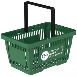 Zestaw 10 koszyków sklepowych z jedną rączką + wózek pod koszyki - 11