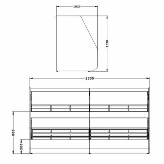 Regał sklepowy owocowo - warzywny dwumodułowy - 3