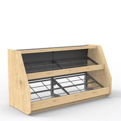 Regał sklepowy owocowo - warzywny dwumodułowy