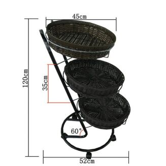 Stojak na warzywa z 3 okrągłymi koszykami - 2