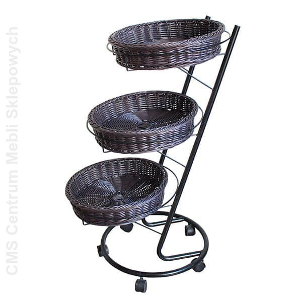 Stojak na warzywa z 3 okrągłymi koszykami