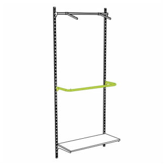 Ramię odzieżowe owalne długie z drążkiem chromowanym - 4