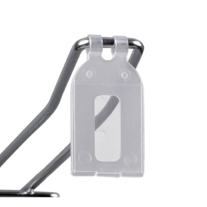 Klips wahadłowy przezroczysty z kieszonką