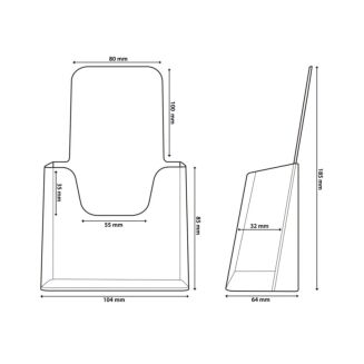 Stojak na ulotki 1/3 A4 (DL) ABC7950T - 2