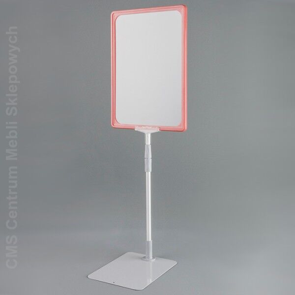 Stojak paletowy z plastikową ramką i aluminiowym statywem